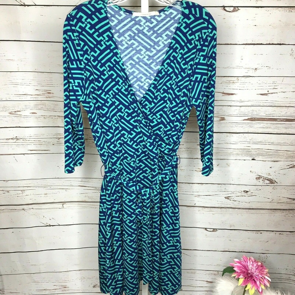 41 hawthorn Faux Wrap Tie waist Dress size M